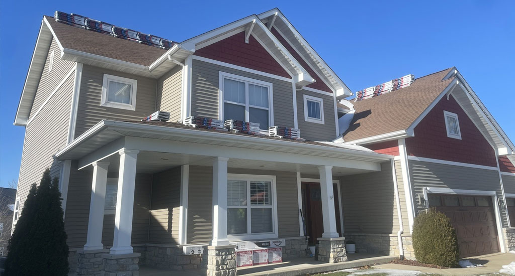 Best Roofing Pick-up Truck at residential roofing job site